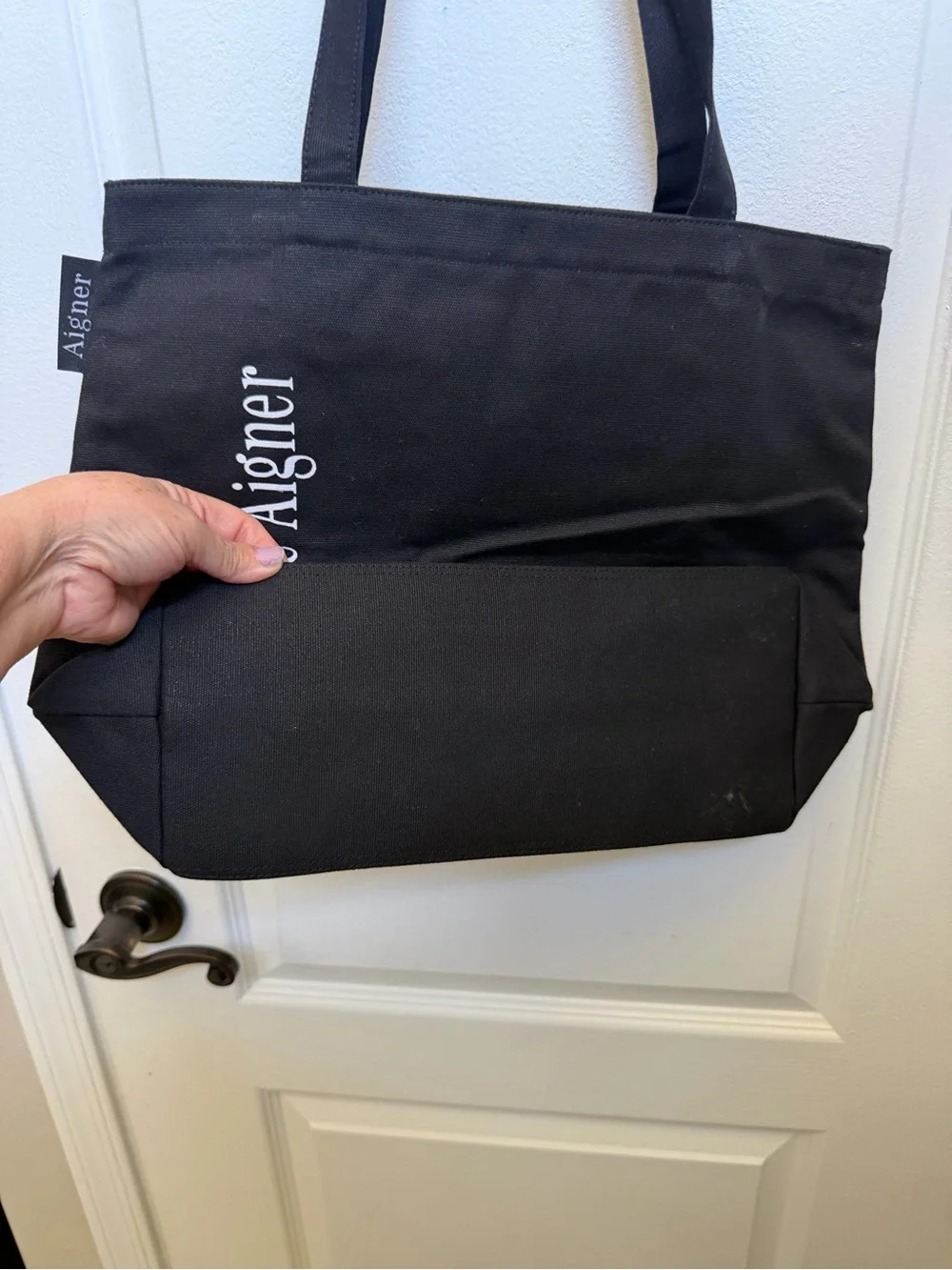 Etienne Aigner black tote NWT